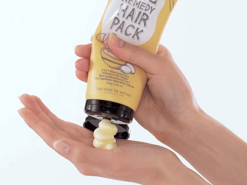 too cool for school egg remedy hair pack korean