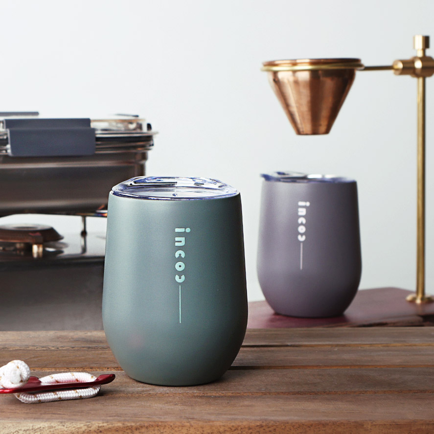 인콕 스텐 텀블러 보온 보냉 와인 머그 텀블러 컵 340ml - 상품 이미지