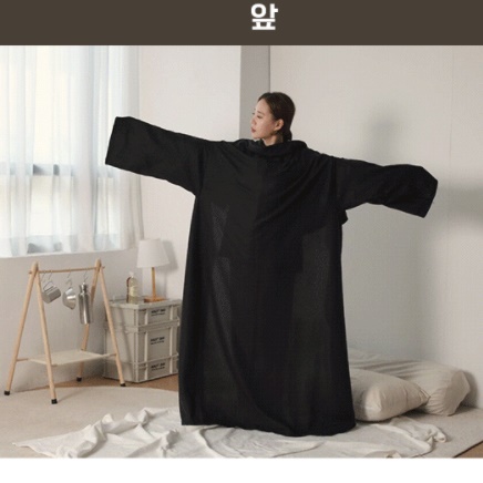 캠핑용 이불 입는 담요 전신 겨울 후리스 담요 빈티지블랭킷 - 상세 이미지 5