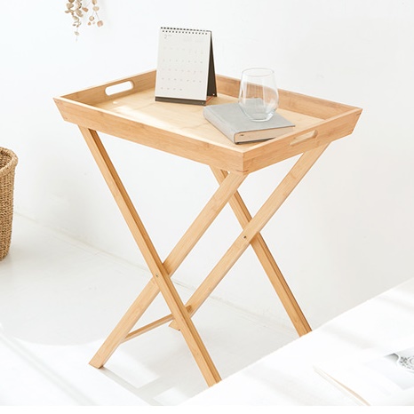 얇은 앤틱 티 테이블 좁고 긴 선반 접이식 보조 테이블