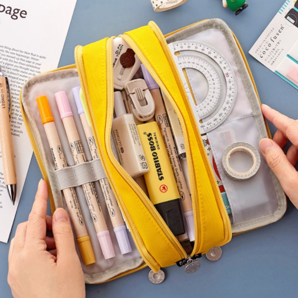 대학생필통 펜파우치 고등학생 공시생 대용량 필통 성인용 파우치 이미지 3