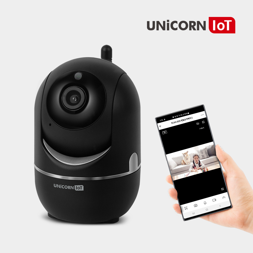 유니콘 IoT TCAM-D20 스마트홈 무선 CCTV IP 가정용 카메라 베이비 반려동물 - 상품 이미지