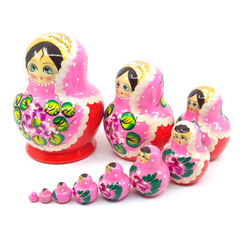 바슈 마트료시카 10단 러시아 전통 수공예 목각 인형 마트로시카 레이디버그 레드 - 상세 이미지 5