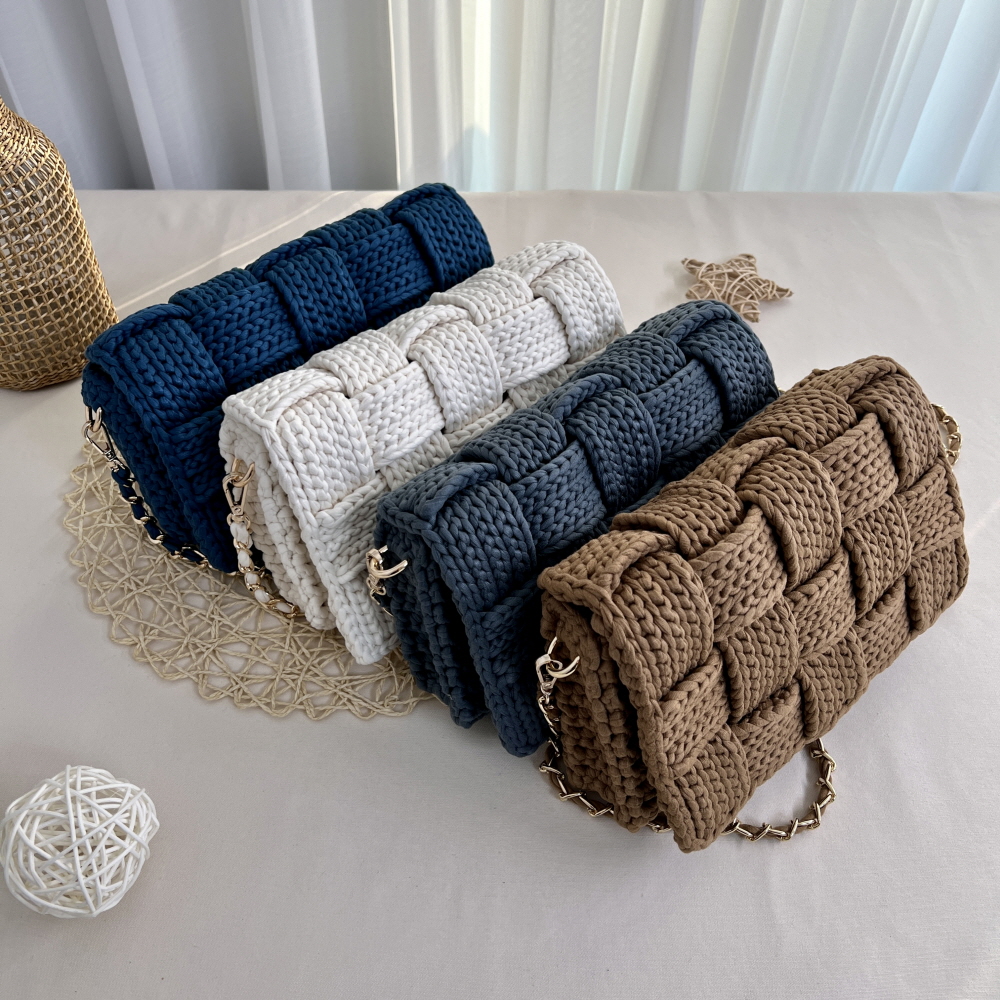 도두리 DIY 손뜨개 코바늘 뜨개질 가방 만들기 키트 패키지 뜨기 카세트백 - 동영상제공 - 상세 이미지 5