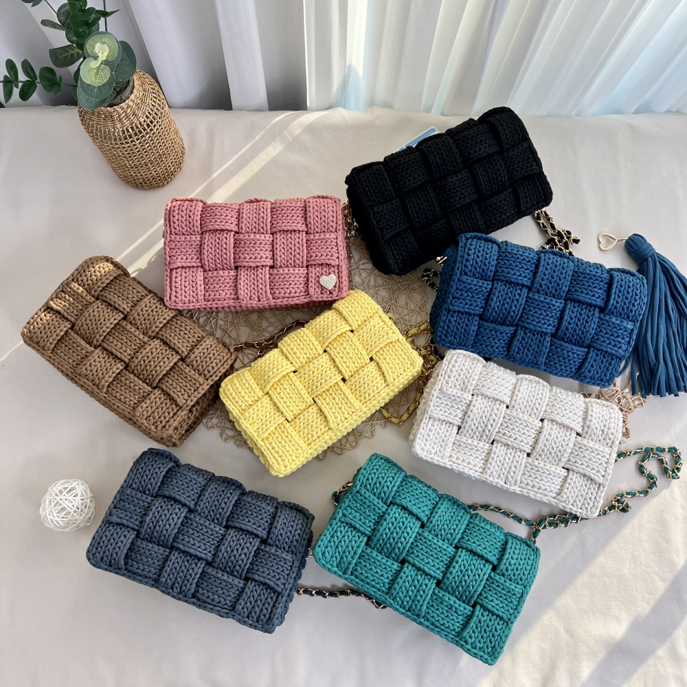 도두리 DIY 손뜨개 코바늘 뜨개질 가방 만들기 키트 패키지 뜨기 카세트백 - 동영상제공 - 상품 이미지