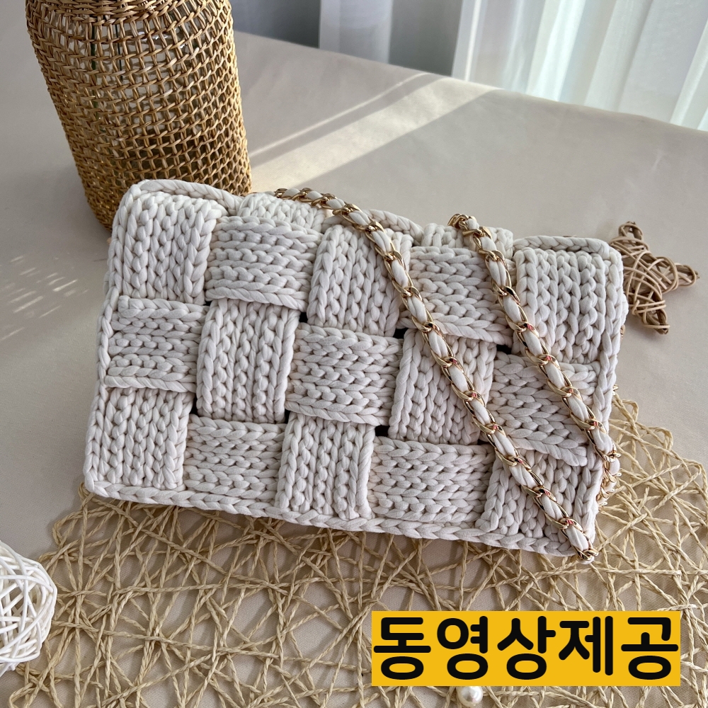 도두리 DIY 손뜨개 코바늘 뜨개질 가방 만들기 키트 패키지 뜨기 카세트백 - 동영상제공 - 상세 이미지 2
