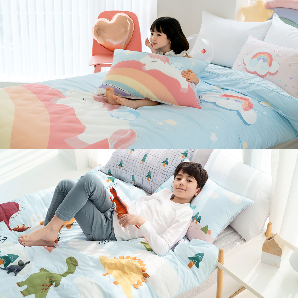 알러지케어 키즈이불 먼지없는 사계절이불 아동침구세트 솜포함 S/SS