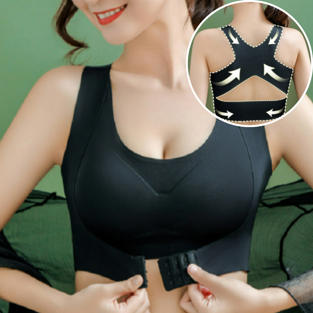 자세브라 1+1 교정 라텍스패드 처진가슴 벌어진가슴 모아주는 심리스 앞후크 프론트훅 부유방 - 메인 이미지