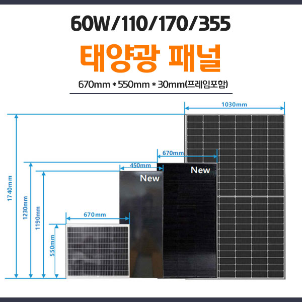 60W 차량용 태양광 태양열 판넬 충전기 캠핑 패널 - 상세 이미지 3