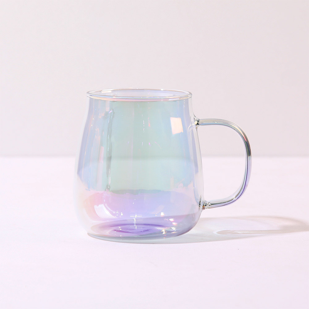 오로라 홀로그램 내열유리 항아리 머그컵 머그잔 550ml - 메인 이미지