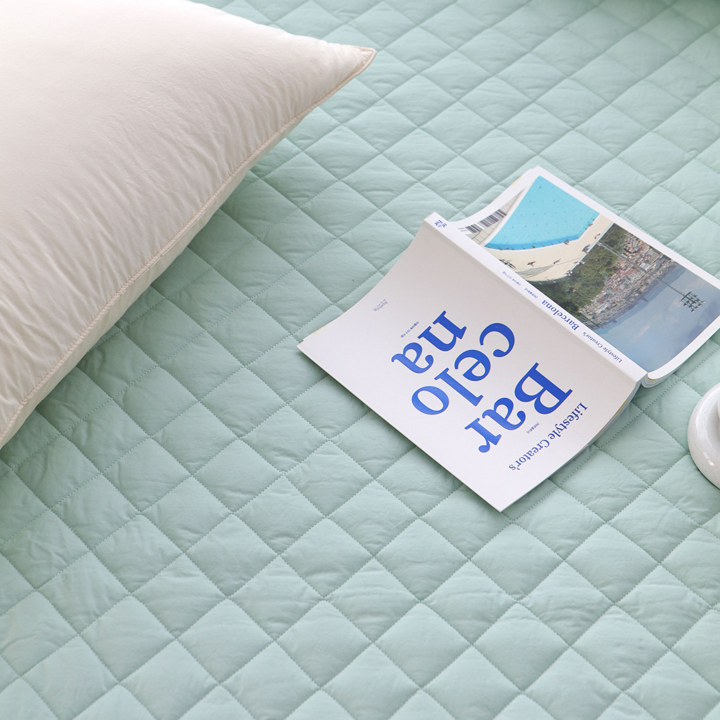 침대패드 클래식 고밀도 80수 고정밴드 미끄럼방지 10cm 더 넉넉한 누빔 이불패드 SS