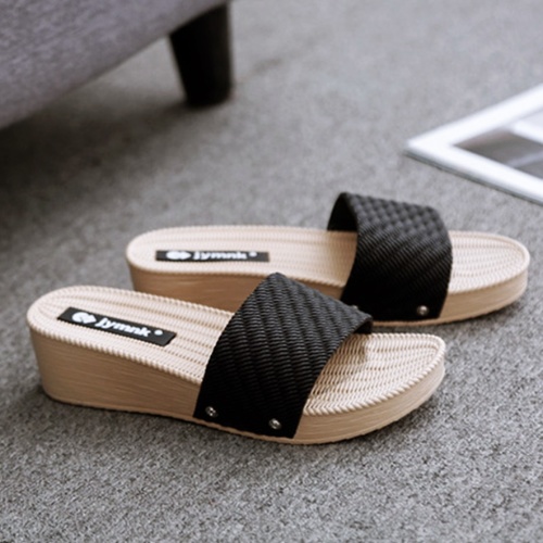 쾌적한 실내 실외 데일리 사무실 슬리퍼 미끄럼방지 키높이 통굽