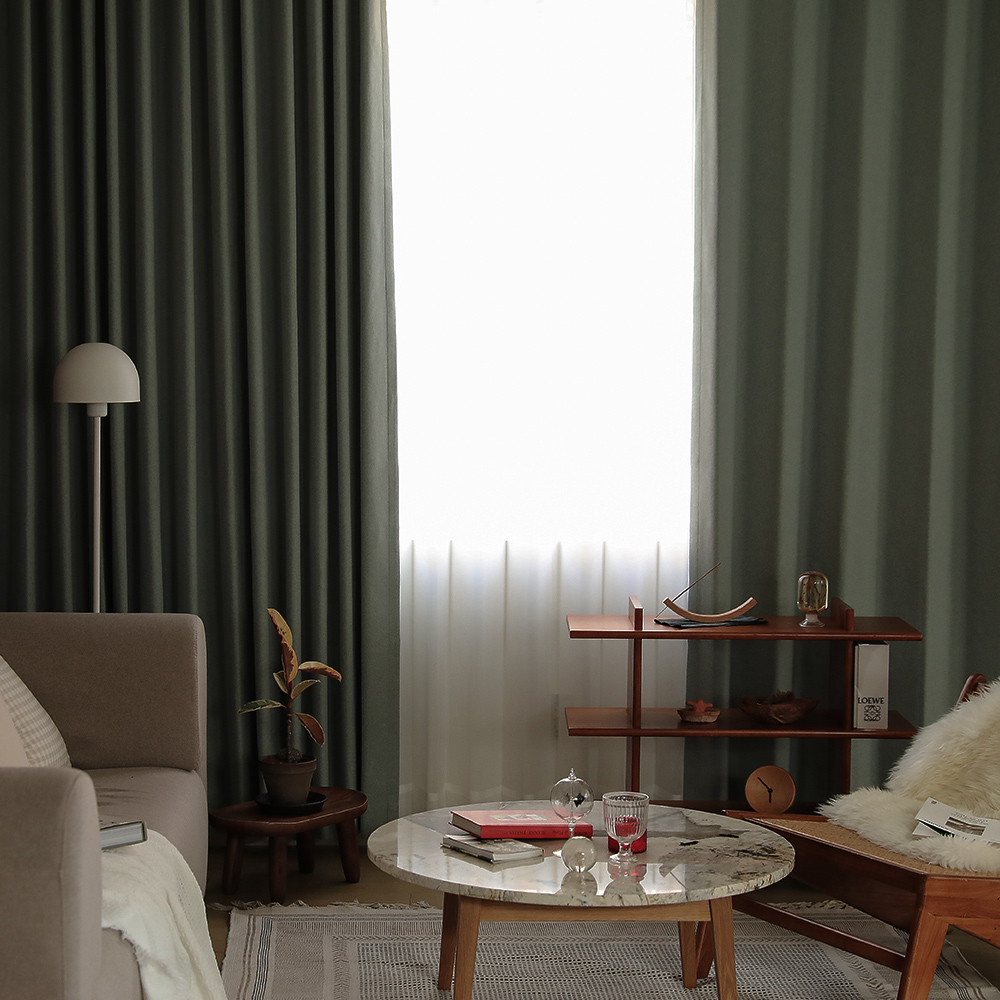 소르르 프라이빗 형상기억 100% 암막커튼 이음선 없는 맞춤제작 반창 민자형 125x170