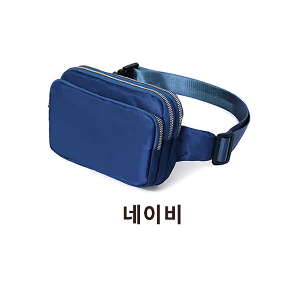 스퀘어 힙색 등산 트레킹 보조백 둘레길 걷기 허리 웨이스트백 산행 경량 작은 슬링백 가방 - 상세 이미지 4