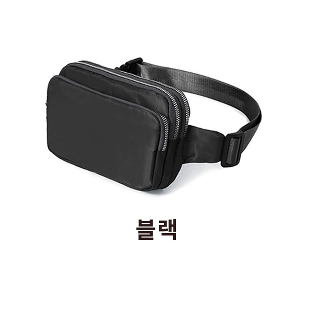 스퀘어 힙색 등산 트레킹 보조백 둘레길 걷기 허리 웨이스트백 산행 경량 작은 슬링백 가방 - 상세 이미지 3