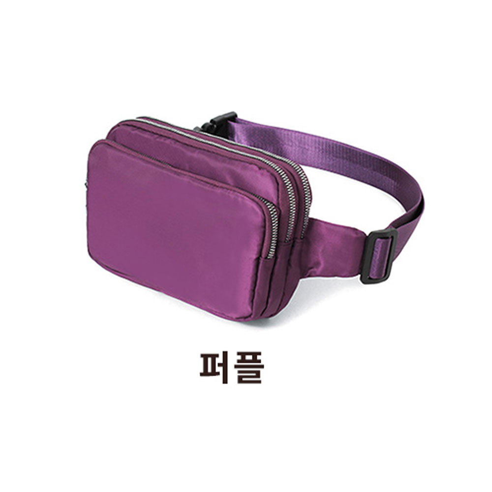 스퀘어 힙색 등산 트레킹 보조백 둘레길 걷기 허리 웨이스트백 산행 경량 작은 슬링백 가방 - 상세 이미지 2