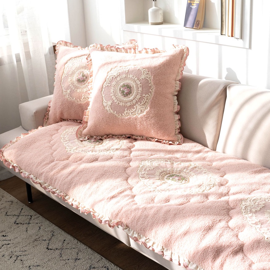 마벨로제 양털 극세사 겨울용 3인 쇼파패드 미끄럼방지 소파매트