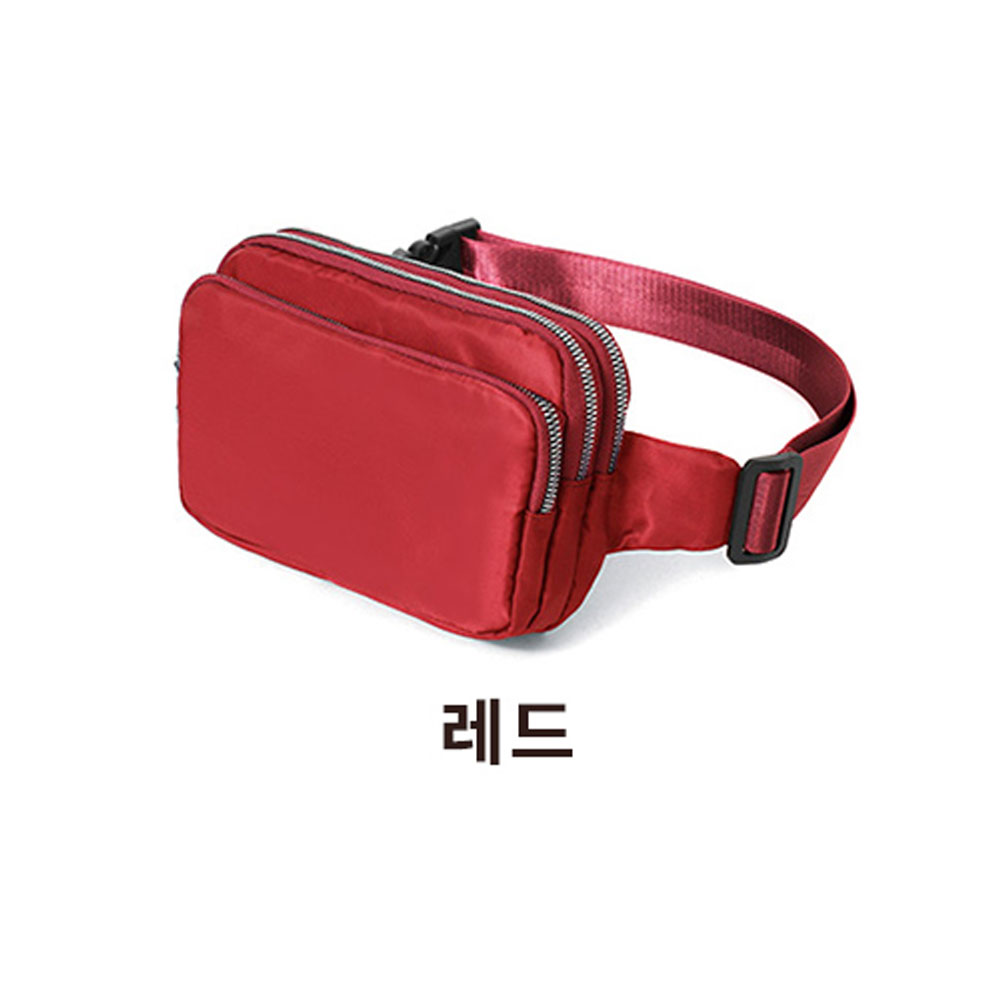 스퀘어 힙색 등산 트레킹 보조백 둘레길 걷기 허리 웨이스트백 산행 경량 작은 슬링백 가방 이미지 7
