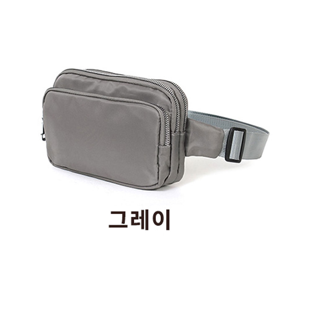스퀘어 힙색 등산 트레킹 보조백 둘레길 걷기 허리 웨이스트백 산행 경량 작은 슬링백 가방 - 상세 이미지 5