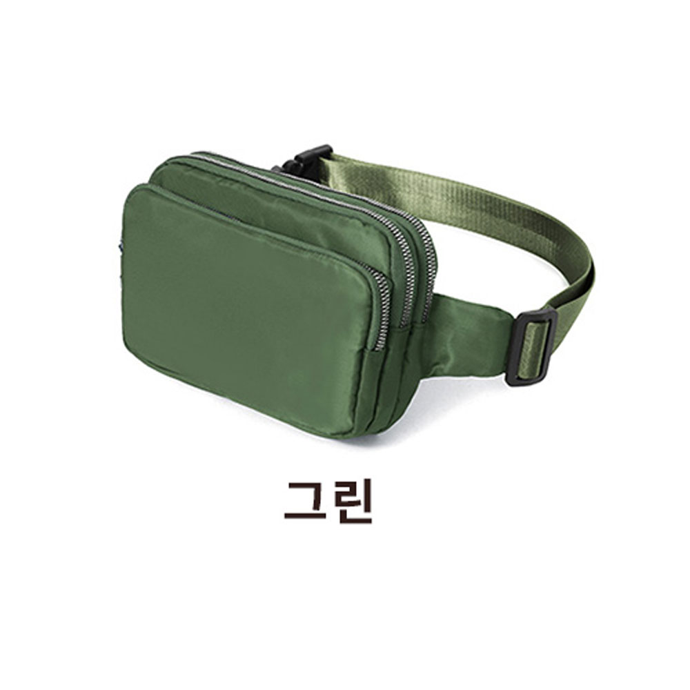 스퀘어 힙색 등산 트레킹 보조백 둘레길 걷기 허리 웨이스트백 산행 경량 작은 슬링백 가방 이미지 6