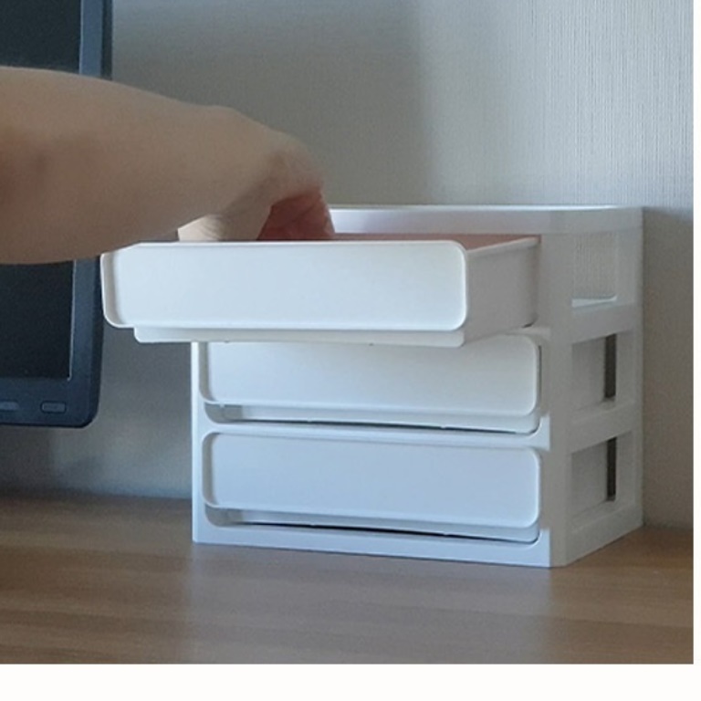책상위수납장 지류함 작은서랍장 좁은공간수납장 2단