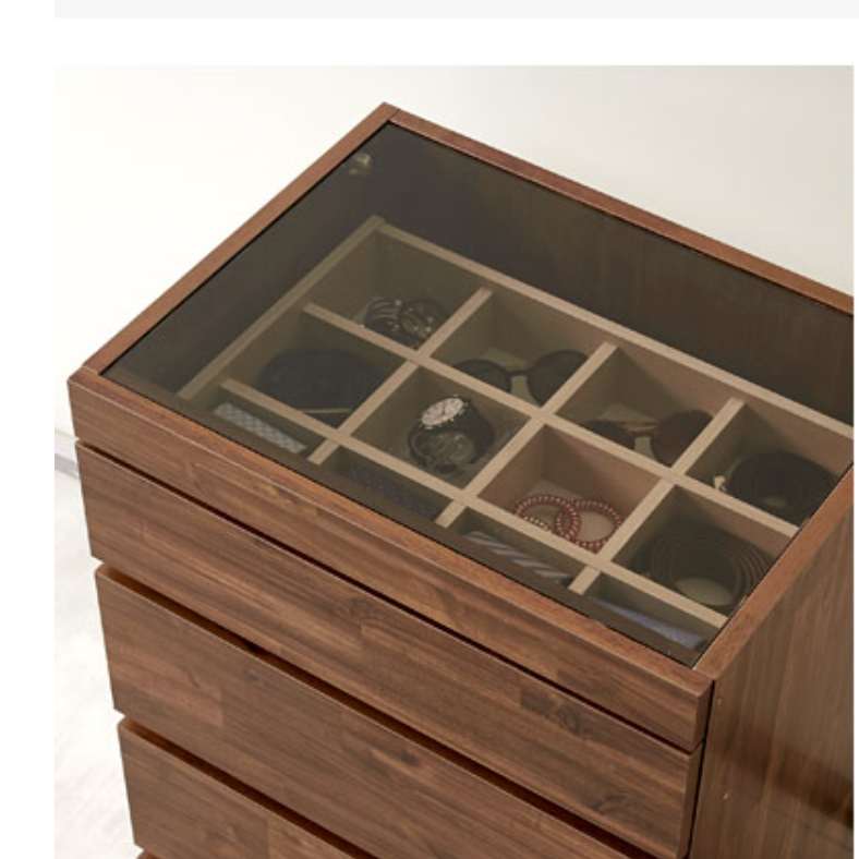 악세사리 서랍장 빈티지 서랍장 갤러리 넥타이 안방 유리 투명 서랍장