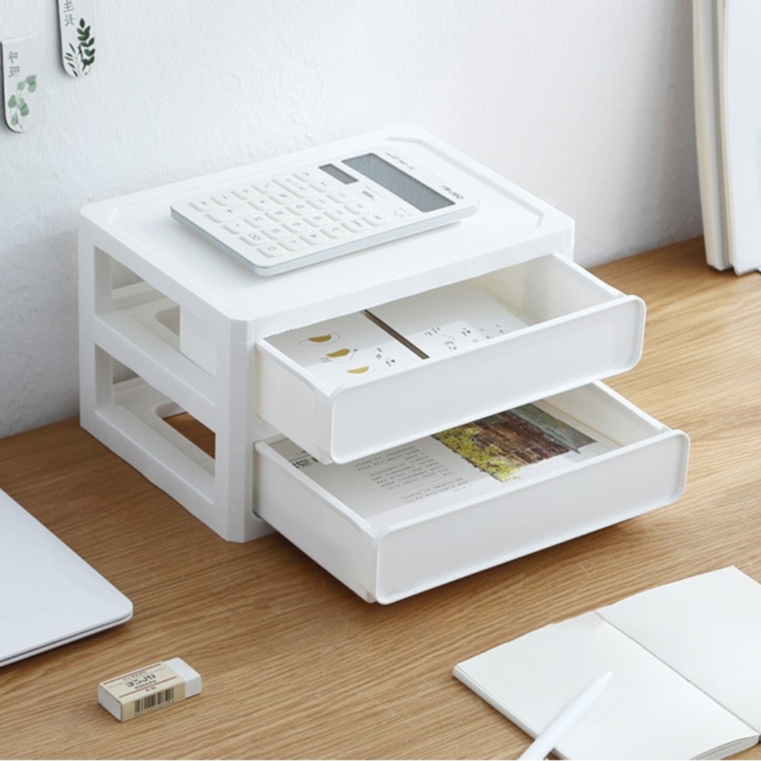 책상위수납장 지류함 작은서랍장 좁은공간수납장 2단
