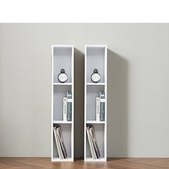 폭 좁은 슬림책장 세로 맞춤 시스템 작은 소형 책장
