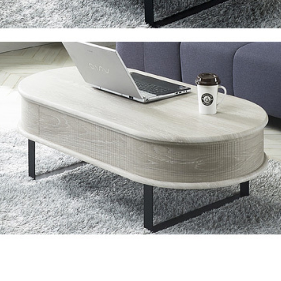 타원형 리프트 테이블 1200 높은 쇼파 테이블 기능성 거실 테이블