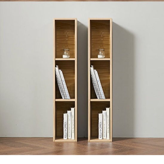 폭 좁은 슬림책장 세로 맞춤 시스템 작은 소형 책장