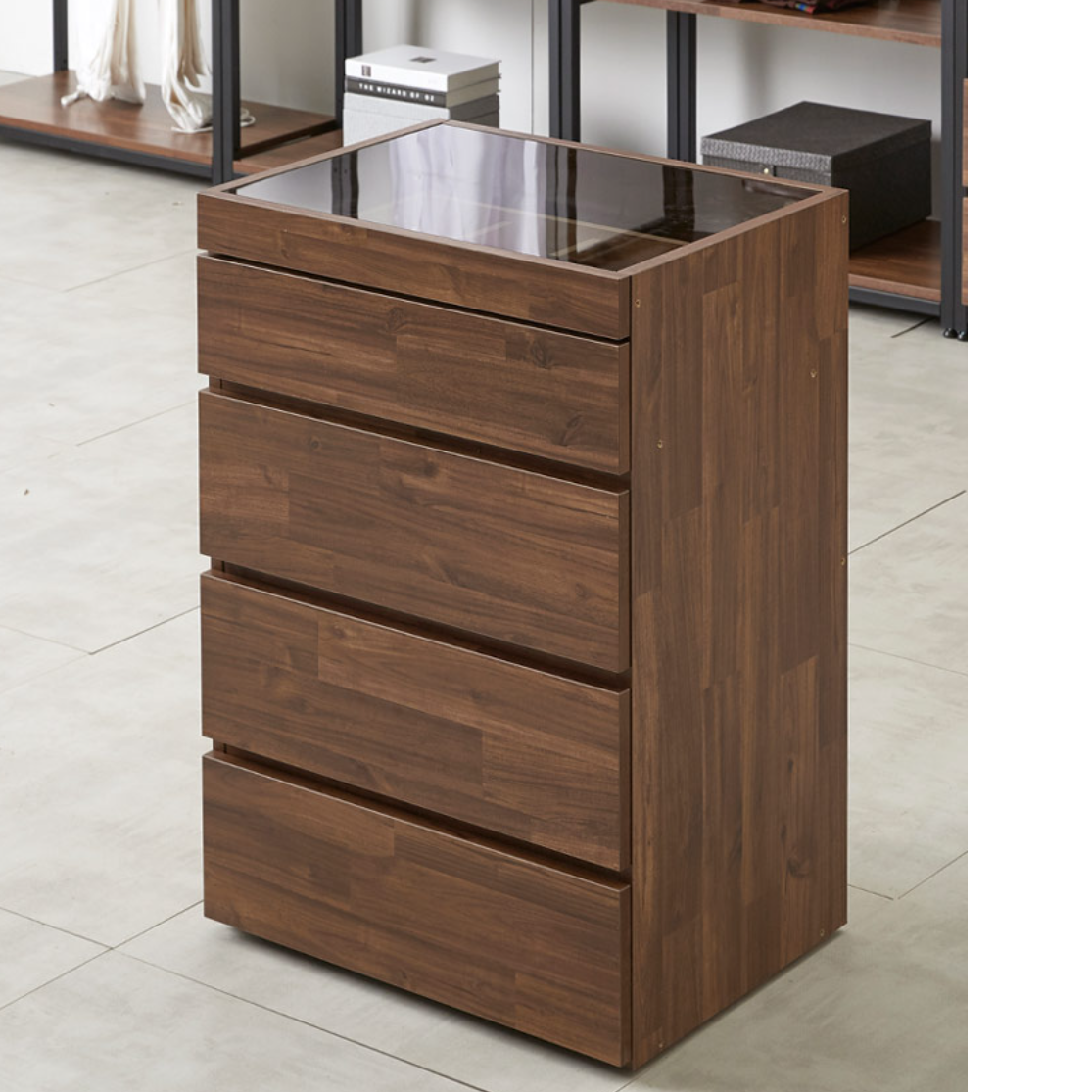 악세사리 서랍장 빈티지 서랍장 갤러리 넥타이 안방 유리 투명 서랍장