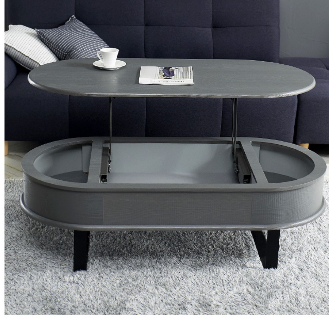 타원형 리프트 테이블 1200 높은 쇼파 테이블 기능성 거실 테이블