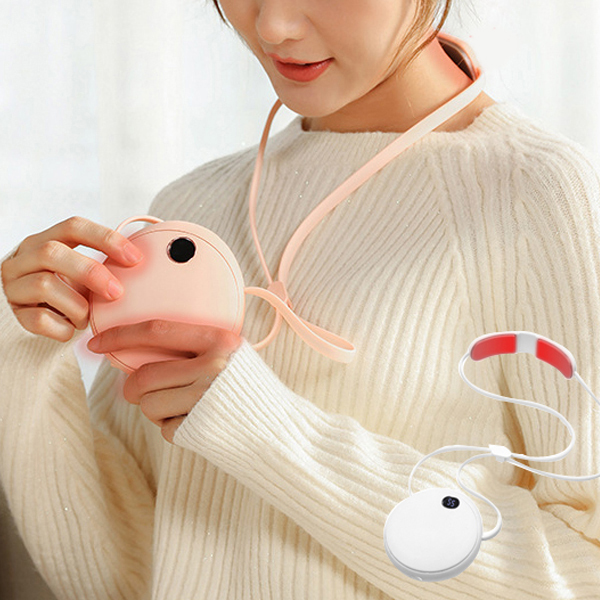 충전식 목걸이 손난로 보조배터리 듀얼 넥히터 목난로 히터 핫팩 선물 목온열기 겨울용품 효도