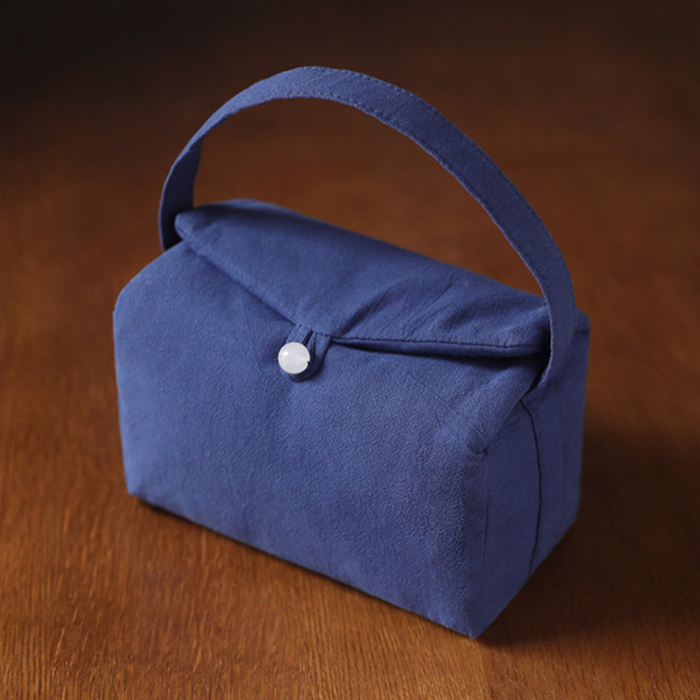 더큰솔 심플 다포 휴대용 천가방 린넨 차다기 주머니 개완 숙우 자사호 찻잔 여행 다도수납