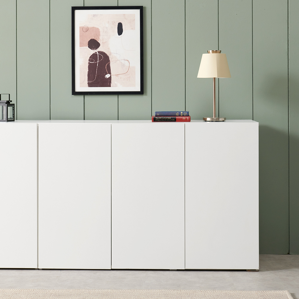 홈카페수납장 그릇장 부엌 홈카페장 하부장 장식장 주방장 12.1200x400x1050mm, 3단, 화이트