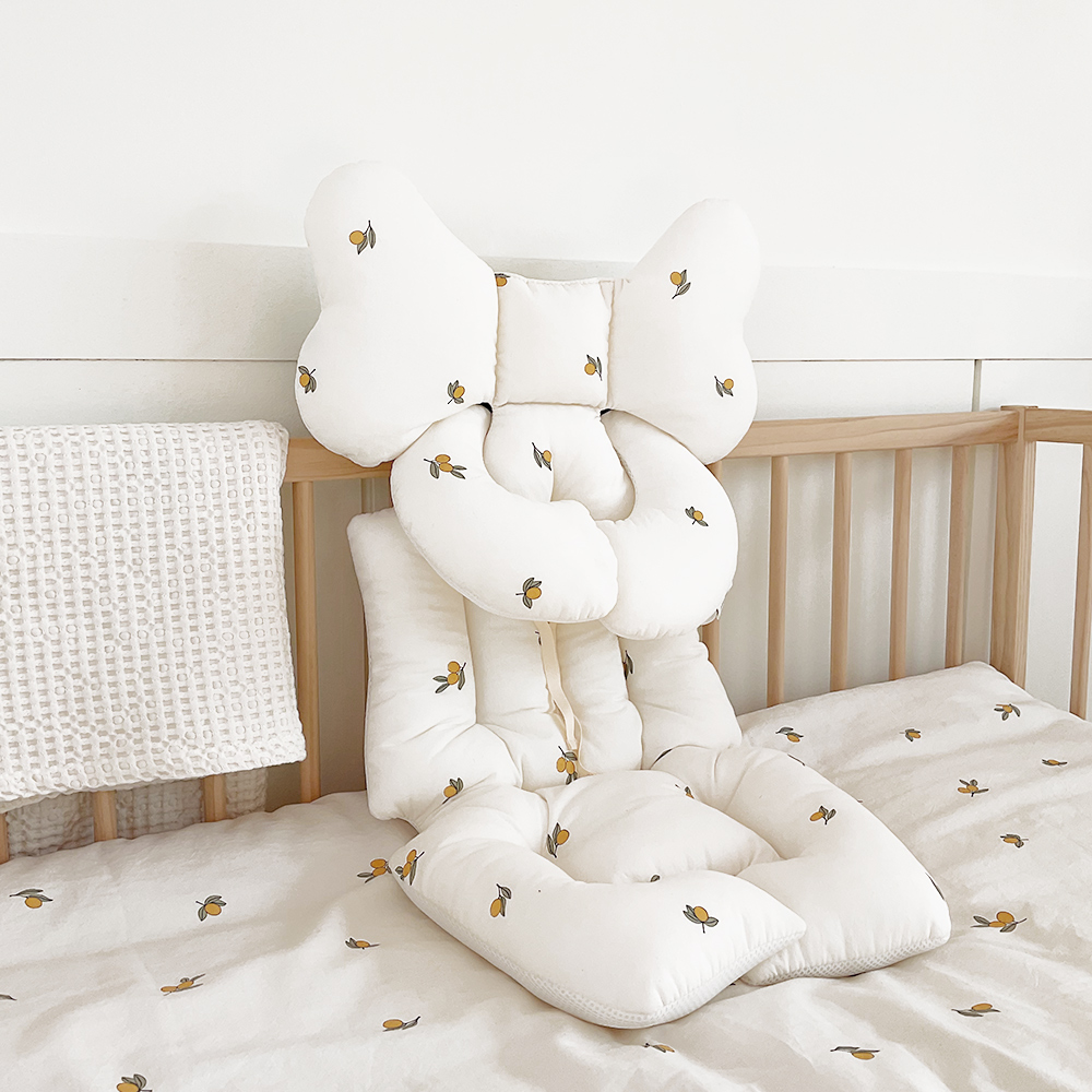 마롤로뜨 사계절 양면 유모차 라이너 아기 시트 통통 유아 신생아 테디 베이지