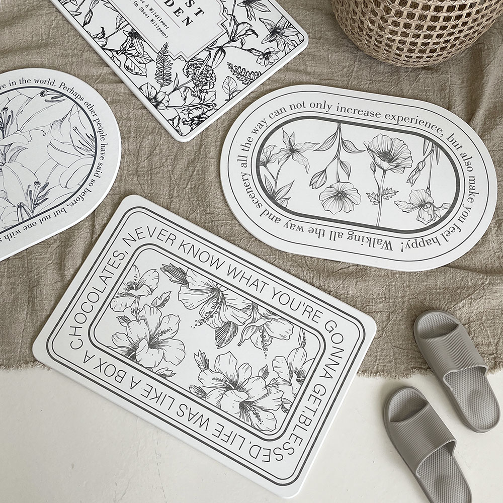 모네홈 규조토 고급 발매트 예쁜 욕실 화장실 주방 북유럽 매트