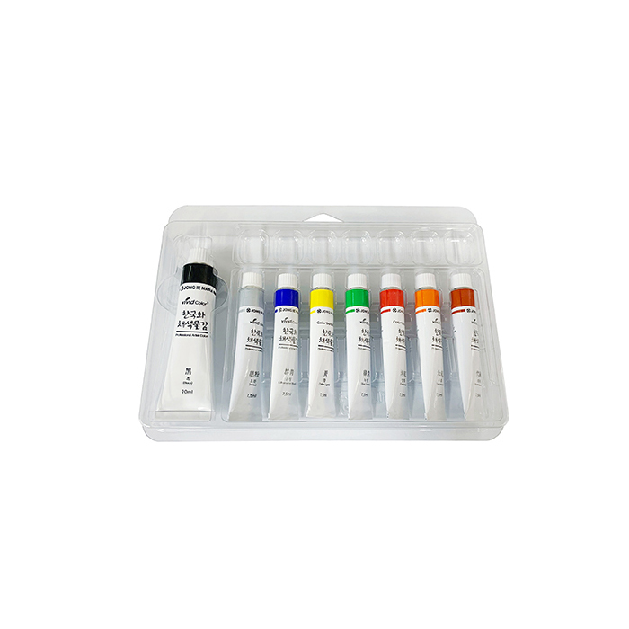 종이나라 8색 한국화 채색 물감 7.5ml - 상세 이미지 2