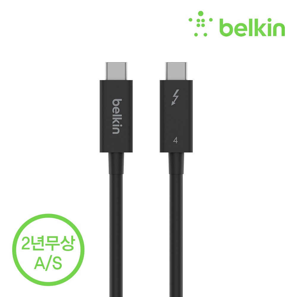 벨킨 썬더볼트 4 C타입 PD 100W 40Gbps 초고속 케이블 1M 패시브 INZ003bt1M 아이폰 맥북 아이패드 태블릿 노트북 호환 - 상세 이미지 2