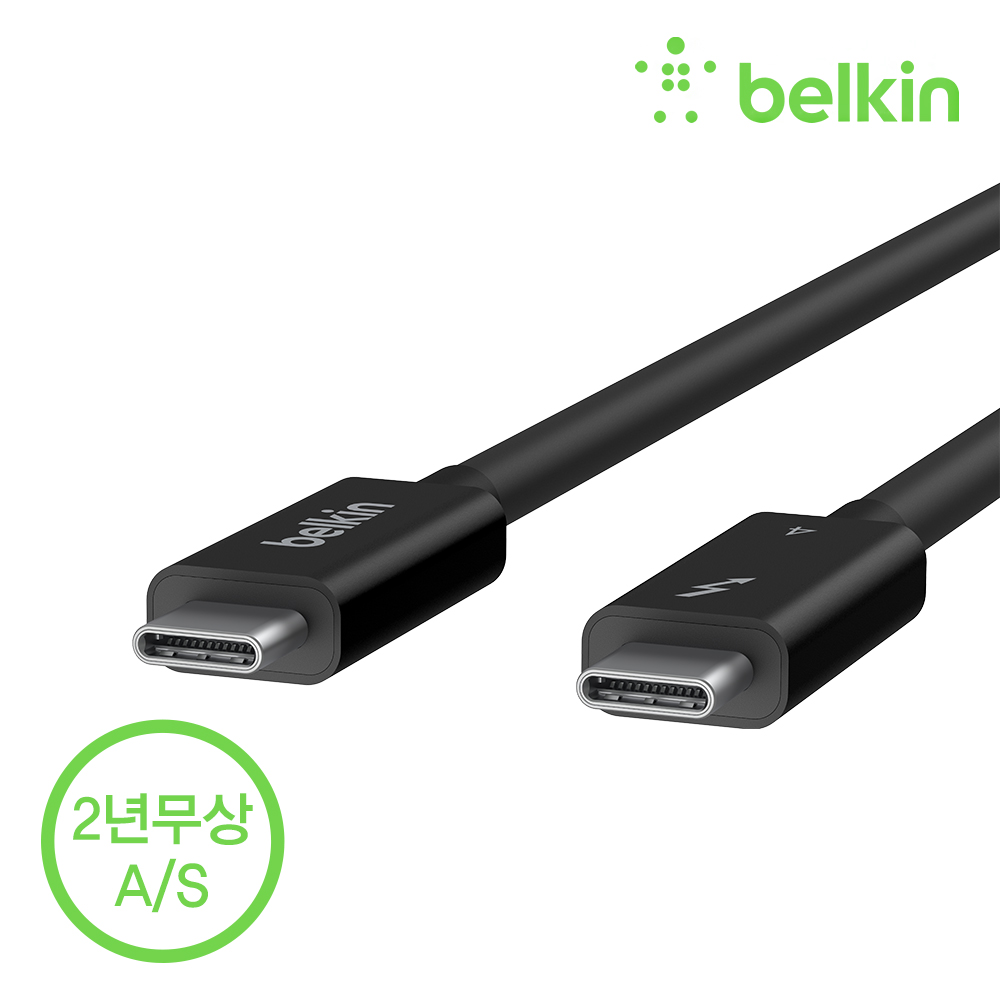 벨킨 썬더볼트 4 C타입 PD 100W 40Gbps 초고속 케이블 1M 패시브 INZ003bt1M 아이폰 맥북 아이패드 태블릿 노트북 호환 - 상세 이미지 3
