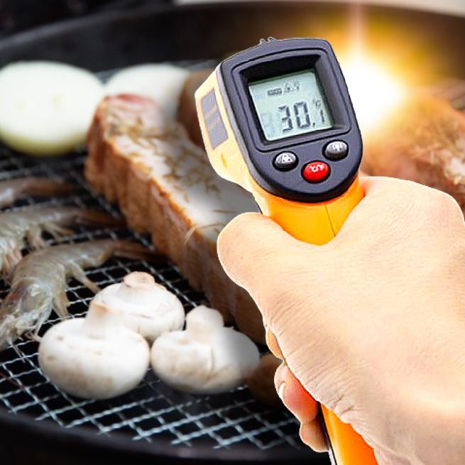 레이저온도측정기 고온온도계 고기 외부 무선 탐침 온도계