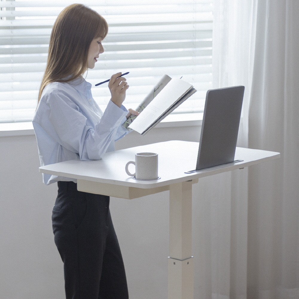 카멜마운트 이동식 높이조절 스탠딩책상 MD-3W 화이트