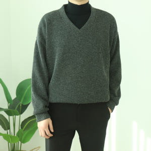 골지 오버핏 빅사이즈 시보리 스판 구김없는 링클프리 봄 가을 겨울 브이넥... 착용 후기 | 사이즈/핏 총정리 - 상품 이미지 2