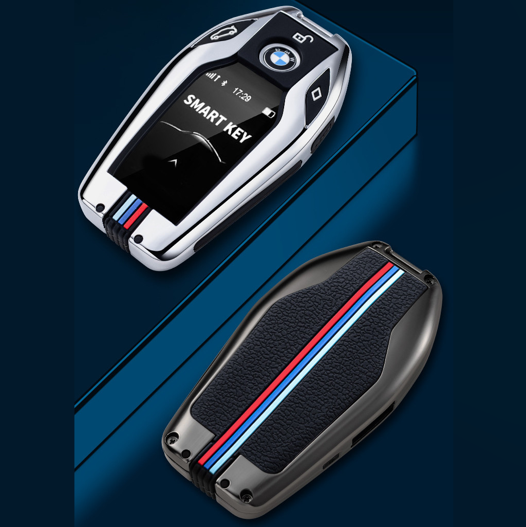 메탈 스마트 키케이스 키홀더 키커버 차량 악세사리 bmw 디스플레이키 신형키 - 상품 이미지