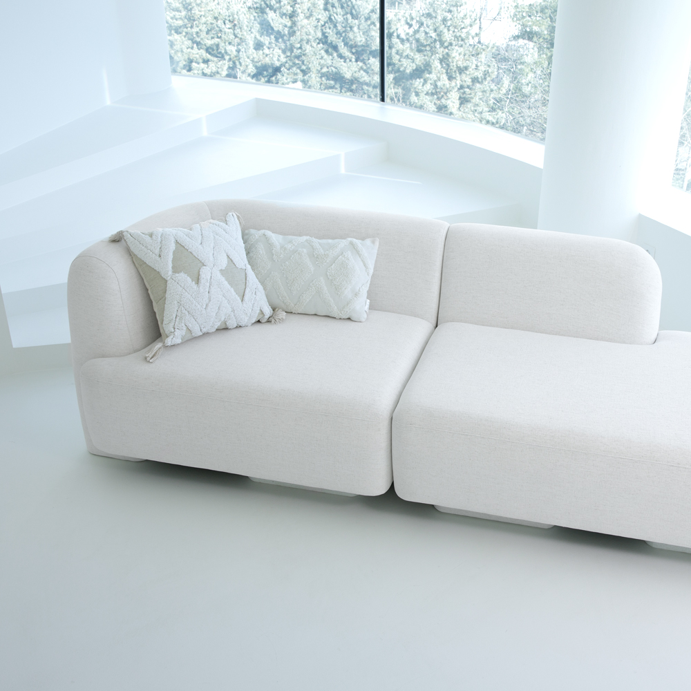 반트 마네모네 린넨 패브릭 3.5인용 오픈카우치 모듈 소파