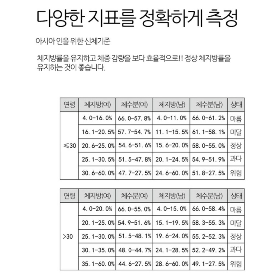 가정용 인바디 기계 체지방계 체성분분석기 체지방 계산기