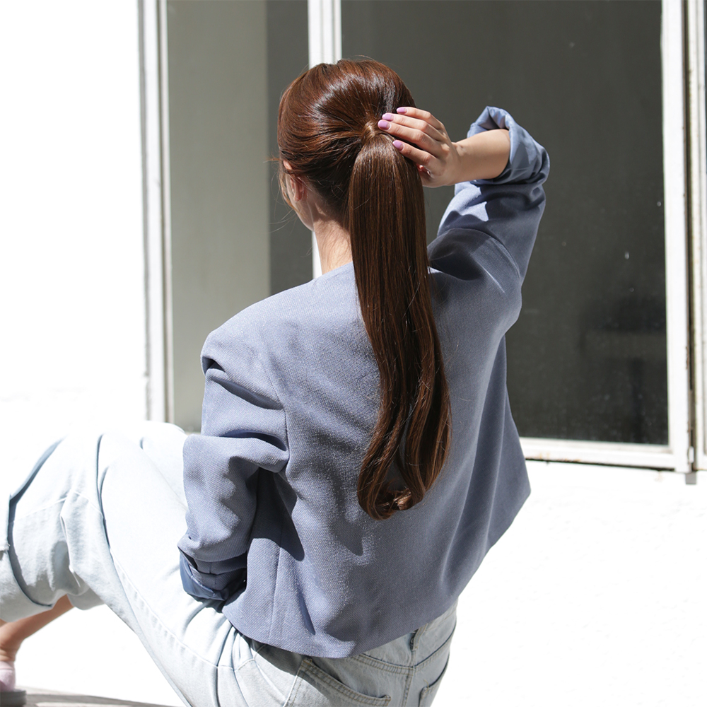 와이어 포니테일가발 씨컬펌 여자 웨이브 헤어 붙임머리 - 상세 이미지 2