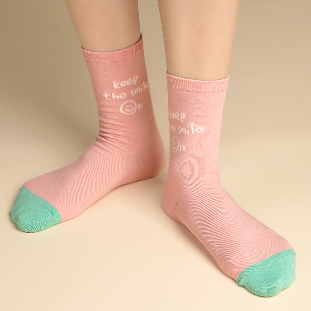 삭피엔스 여자 패션 양말 스마일 데이 5color