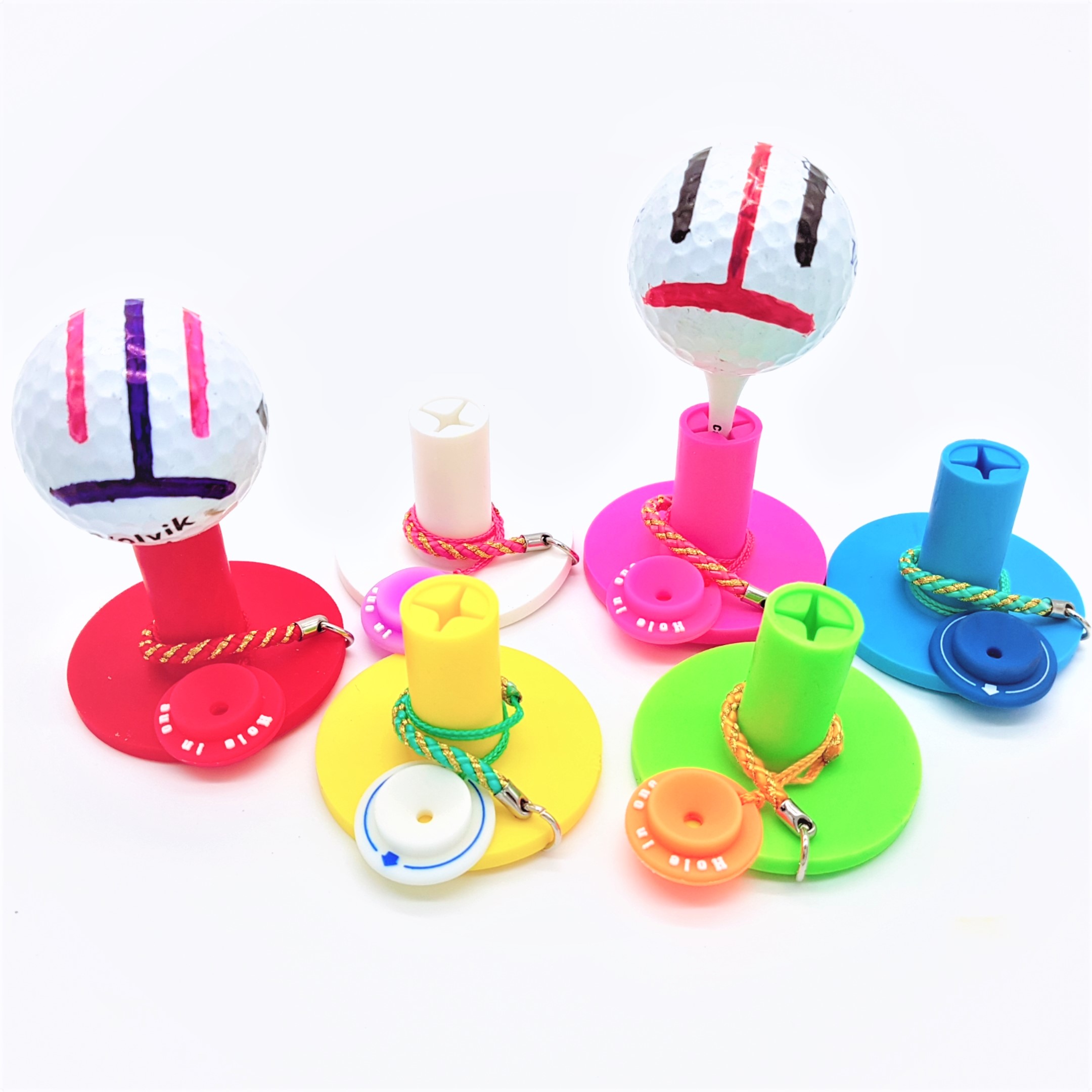 겨울 골프 고무티샷 드라이버 골프티꽂이 4종