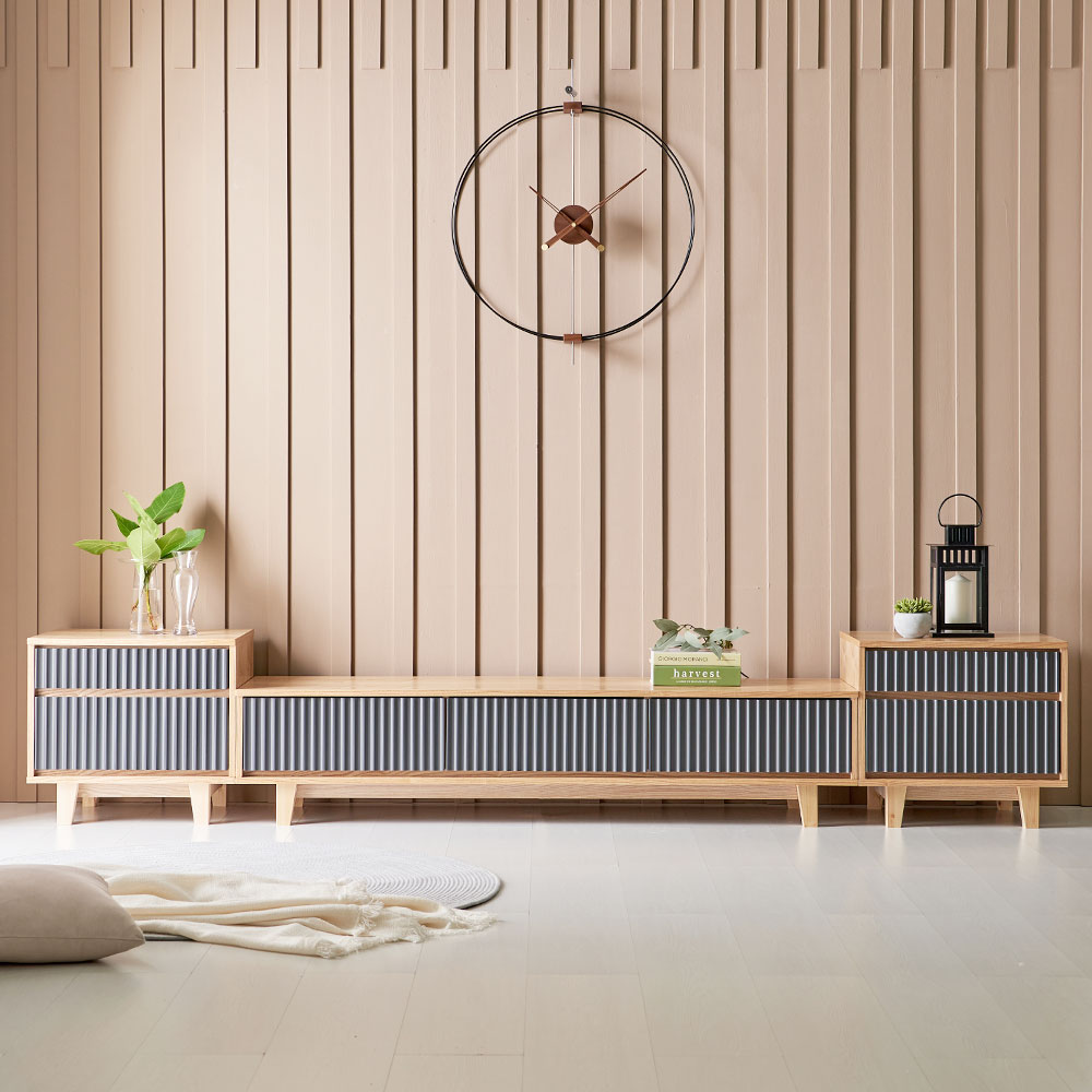 소프트 높은 와이드 거실장 세트 2500